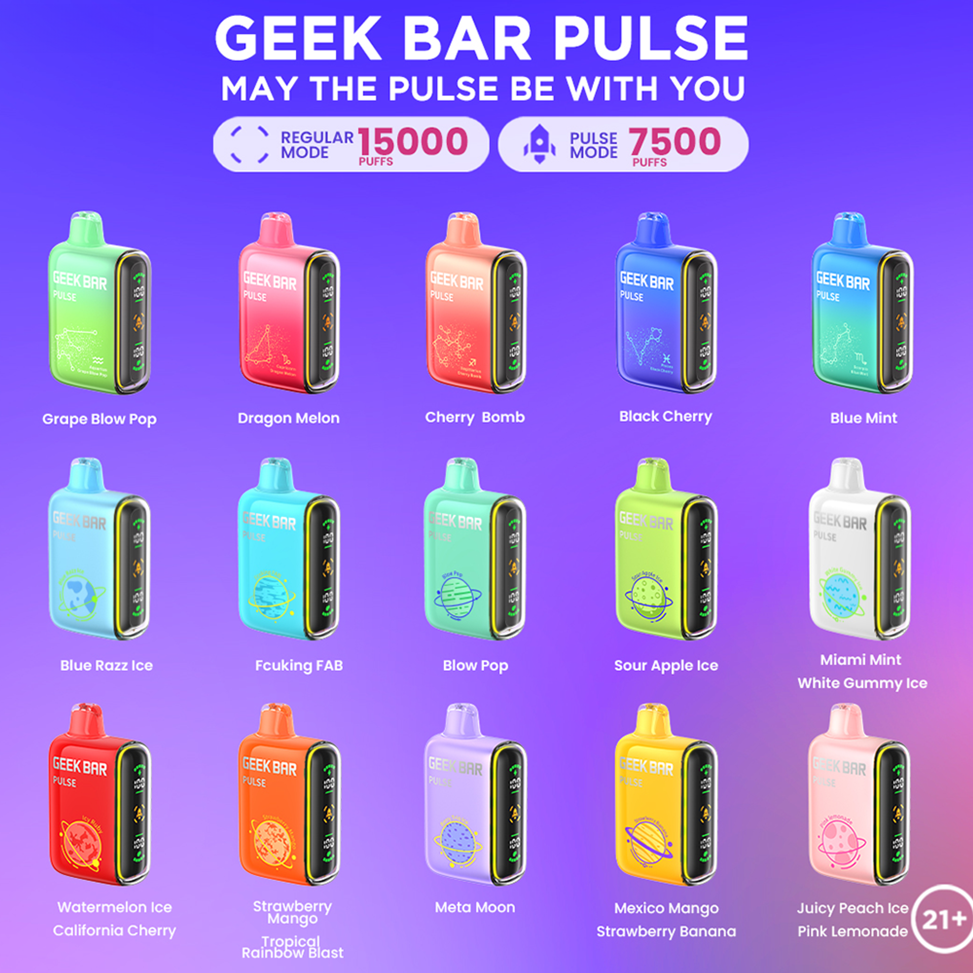 High Quality Geek Bar Pulse Disposable Vape with Long Battery Life and Good Flavor