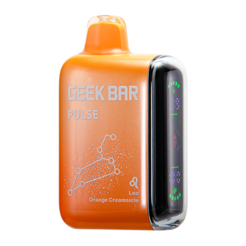 LEO Orange Creamsicle Flavor Geek Bar Pulse Vape Zodiac Edition, a delicious and refreshing vaping product with a unique flavor profile