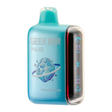 White Grape Flavor Geek Bar Pulse Vape 15000 puffs Disposable Frozen Edition vaping device with sleek design and long-lasting flavor