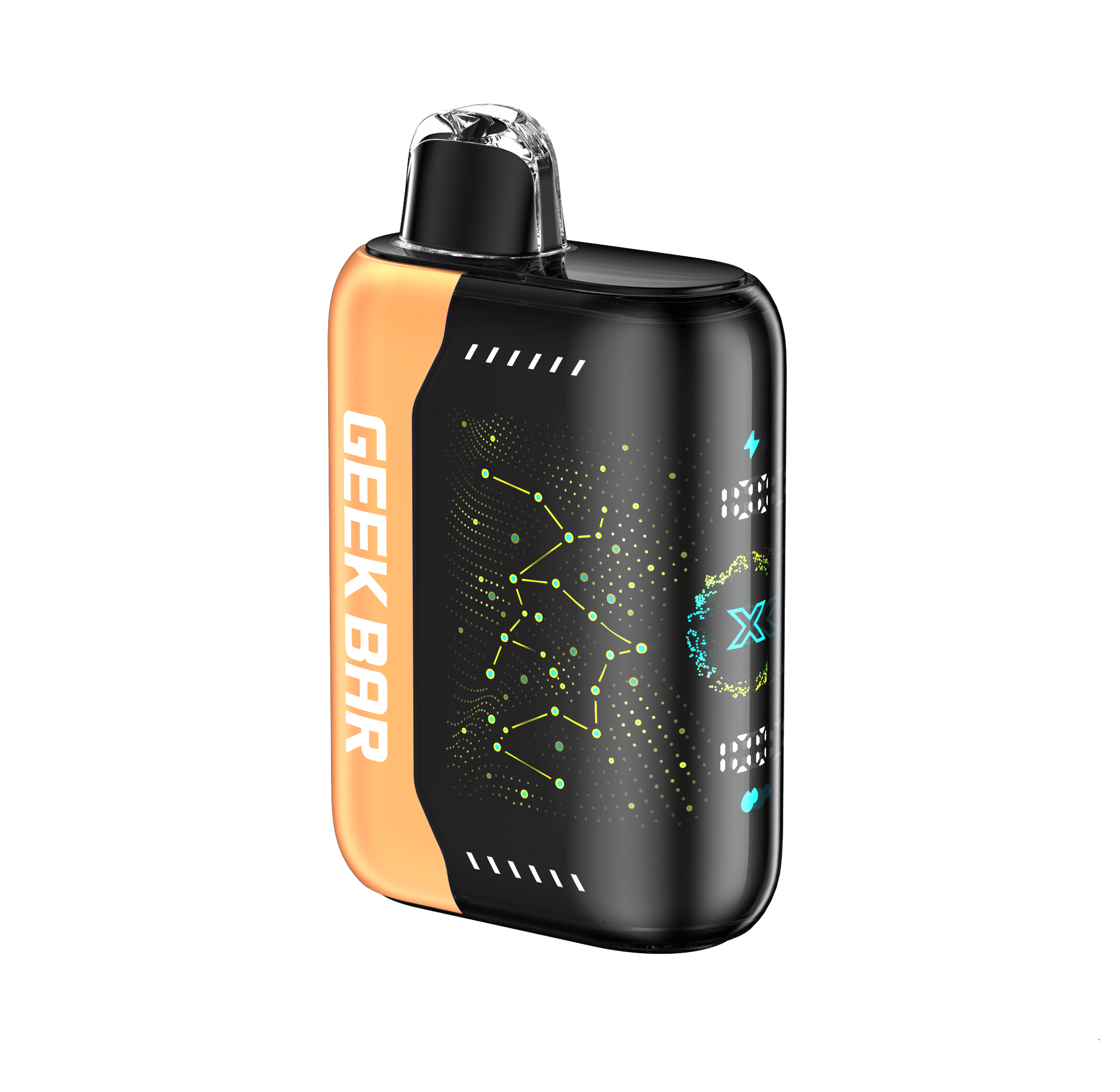 Orange flavored Geek Bar Pulse X Vape 25000 Puffs Disposable with vibrant packaging and sleek design, perfect for on-the-go vaping enthusiasts