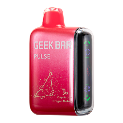 Capricorn Dragon Melon Flavor Geek Bar Pulse Vape Zodiac Edition, a unique vaping product with a refreshing melon taste, perfect for Capricorn enthusiasts