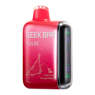 Capricorn Dragon Melon Flavor Geek Bar Pulse Vape Zodiac Edition, a unique vaping product with a refreshing melon taste, perfect for Capricorn enthusiasts