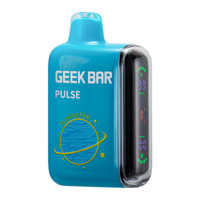 Close-up image of the Fcuking FAB Geek Bar Pulse Vape Flavor, a refreshing and fruity e-liquid perfect for vaping enthusiasts