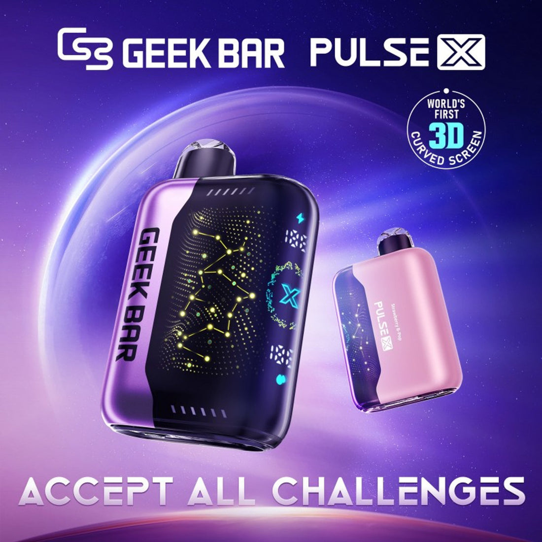 Orange flavored Geek Bar Pulse X Vape 25000 Puffs Disposable with vibrant packaging and sleek design, perfect for on-the-go vaping enthusiasts