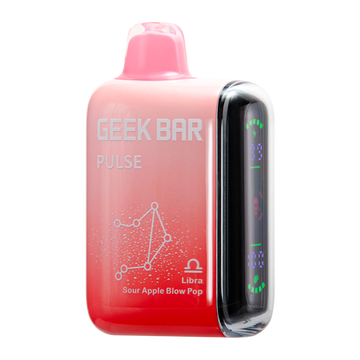 Libra Sour Apple Blow Pop Flavor Geek Bar Pulse Vape Zodiac Edition