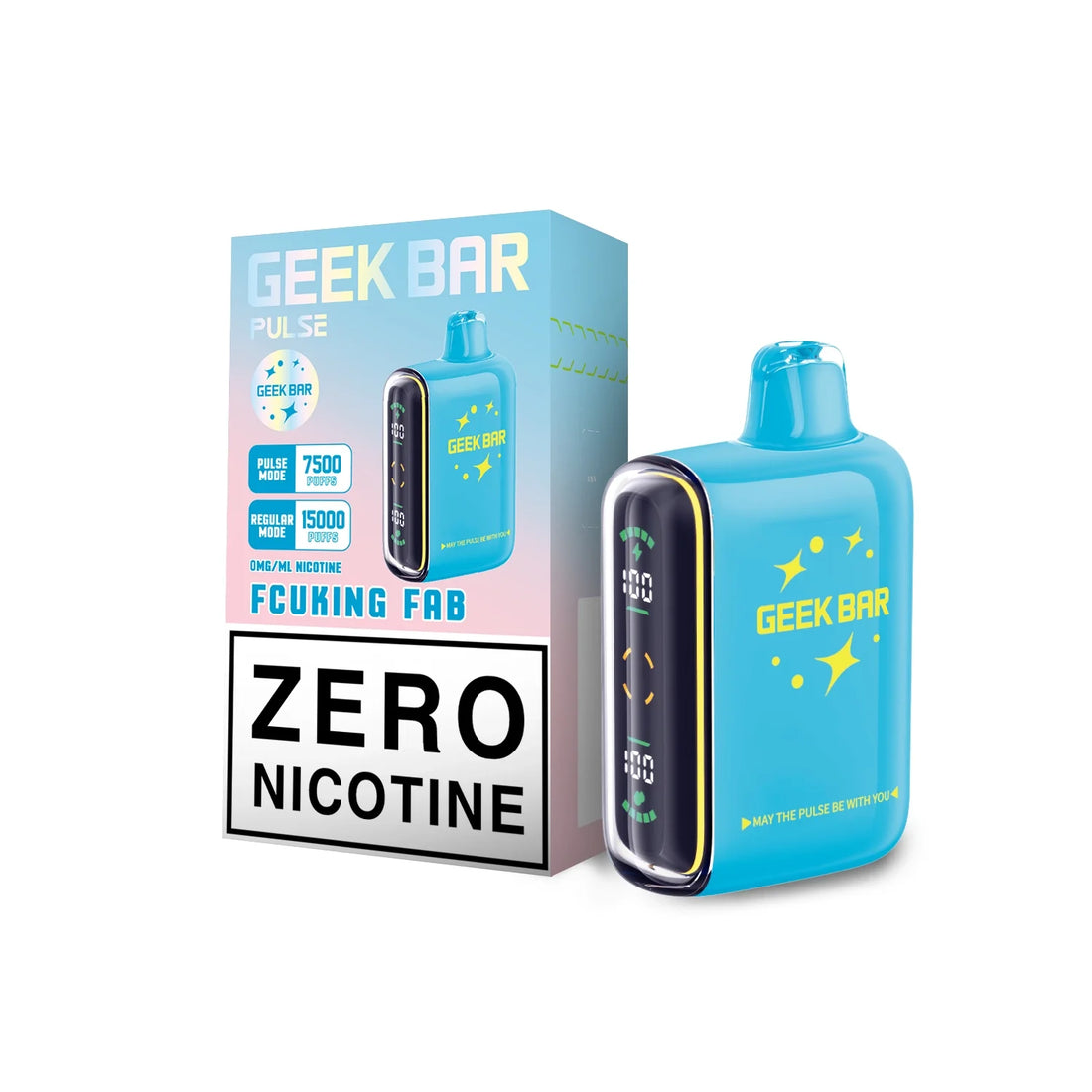 Fcuking FAB Flavor Geek Bar Pulse Nicotine Free Vape Disposable-Zero Nicotine-Non Nicotine  - 15000 Puffs