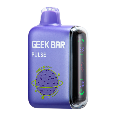 A close-up image of the Meta Moon Geek Bar Pulse Vape Flavor, a sleek and modern vaping device with a unique flavor profile