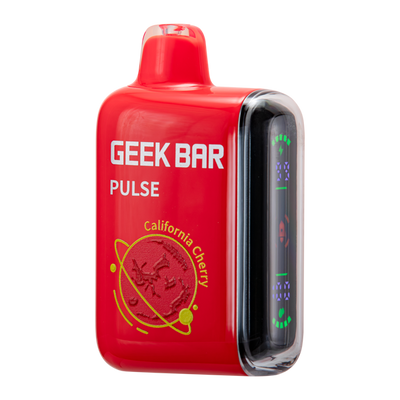 California Cherry Geek Bar Pulse Vape Flavor, a refreshing and fruity e-liquid perfect for vaping enthusiasts